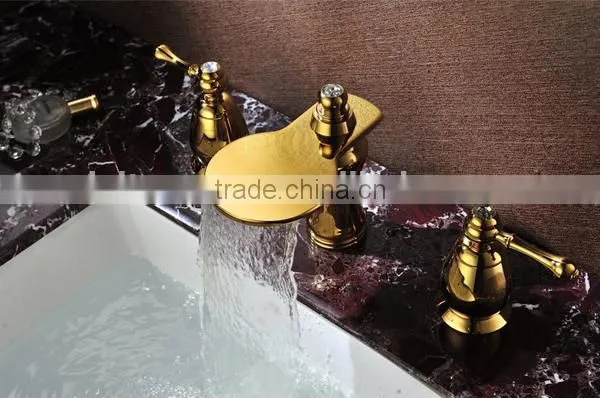 Axe Shape waterfall bath faucet , marble stone Bath faucet with Shower