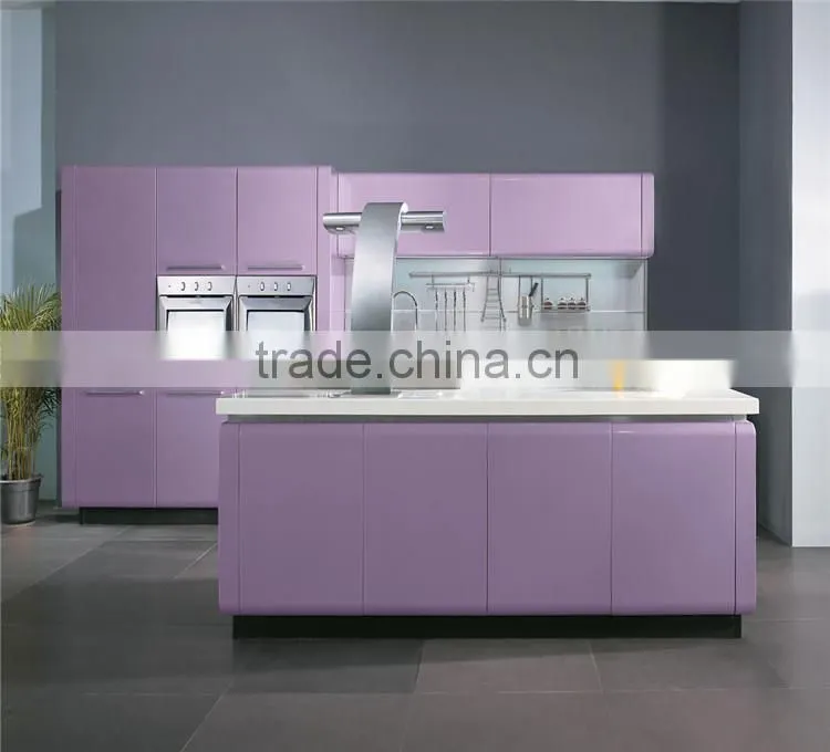 Elegant kitchen vanity purple shining kithen cabinet