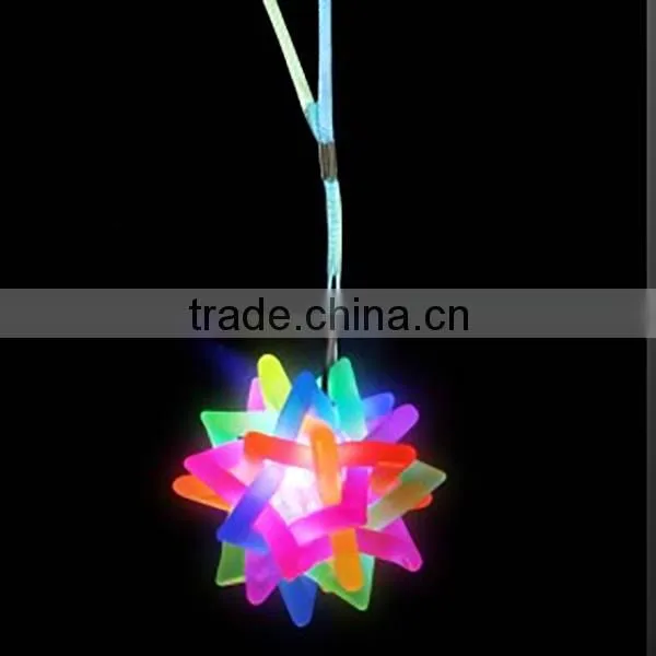 Hot sale custom LED Flashing Twisted Star Necklace factory
