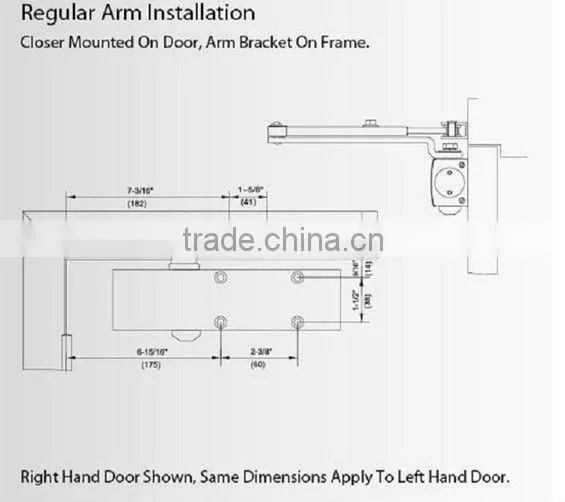 High quality electric door closer with adjustable closing speed