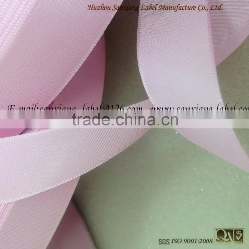 High quality polyester satin ribbon, label fabric for underwear labels