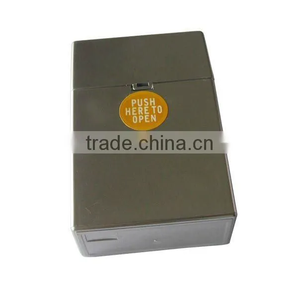 Novelty and fashionable plastic cigarette case. Automatic open and original color plastic cigarette holder