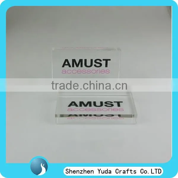 clear acrylic logo block,lucite brick,lucite brand brick