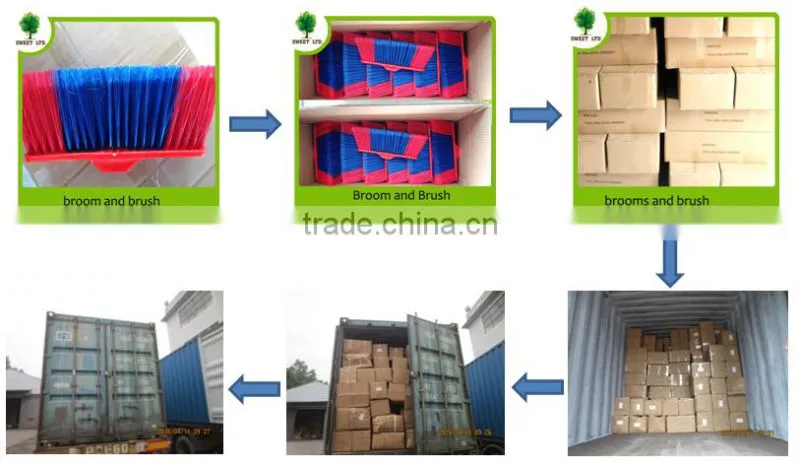 Good quality PET fiber plastic broom for indonesian market