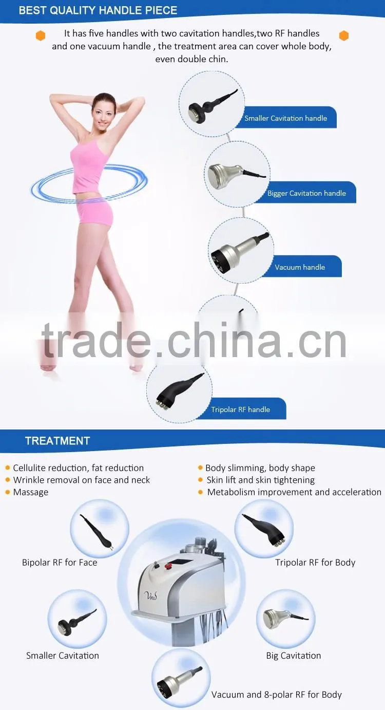 Professional FDA approved ultrasound cavitation rf machine for weight loss