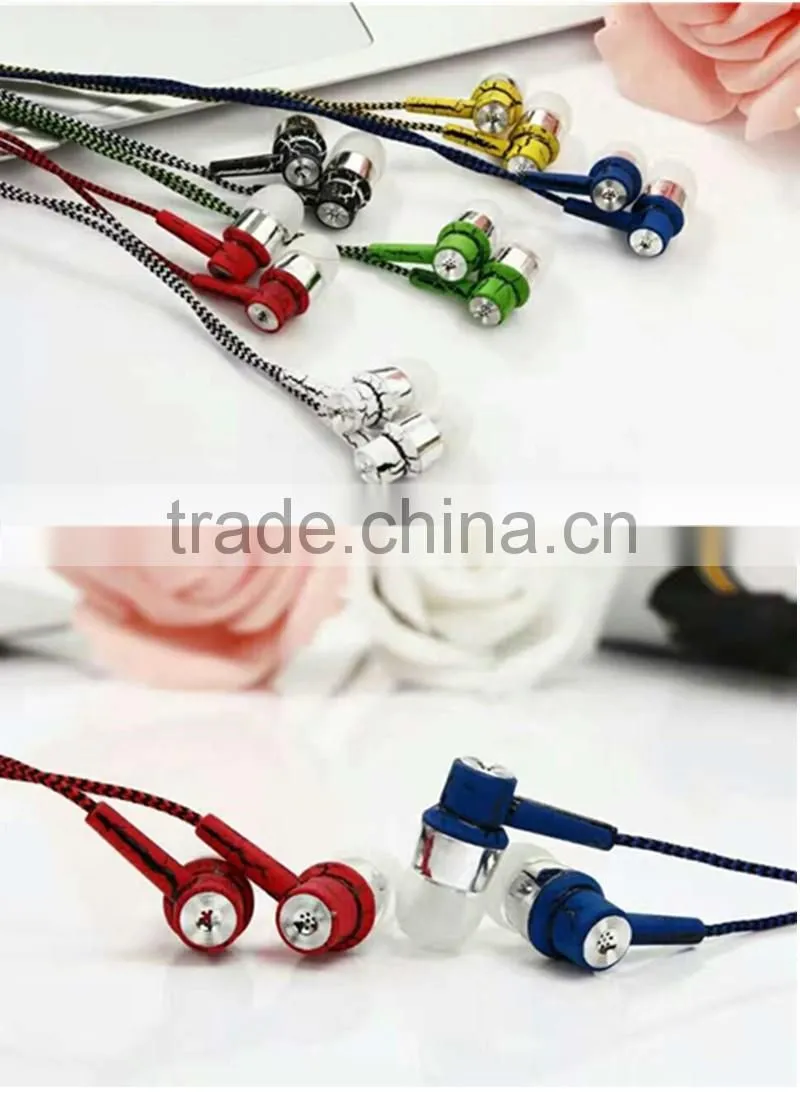 Top 50 sport metal crack earphone with Mic earbuds