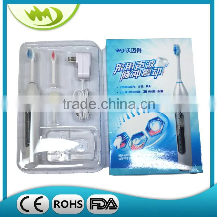 Nylon adult and baby waterproof sonic vibration electricial toothbrush