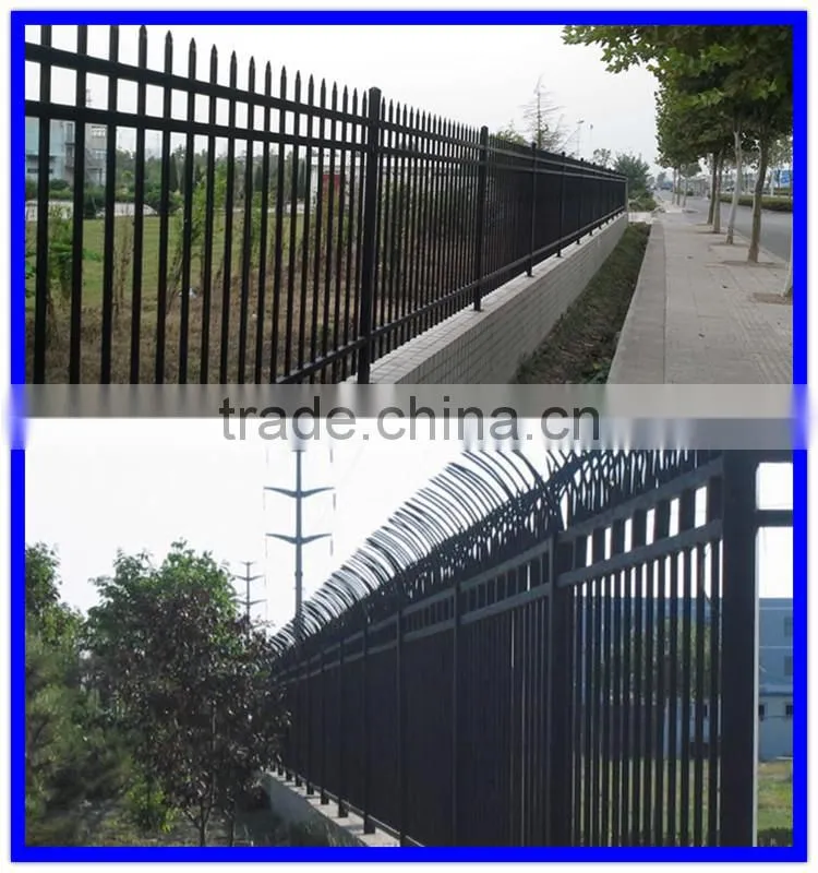 Hot Sales PVC Coated Decorative Square Tube Welded Zinc Ornamental Steel Fence Residential Iron Fence