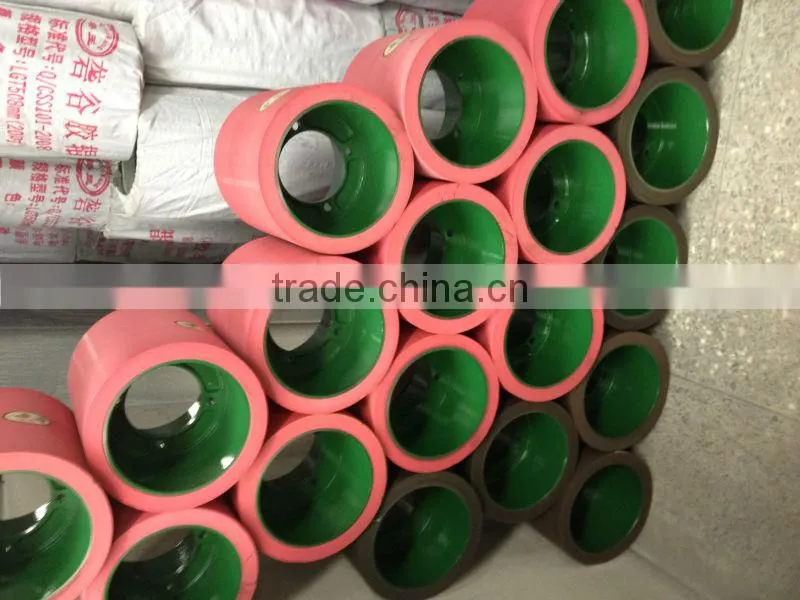 10" sbr rice hulling rubber roller with cast iron or aluminum drum