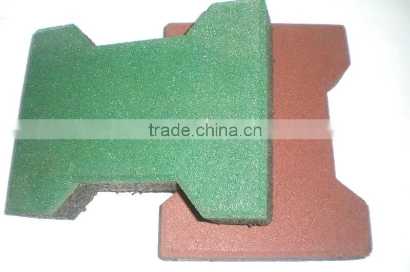 20cm x16 cm(LengthxWidth) Gym dog bone shape rubber floor tiles
