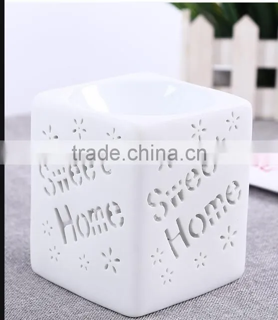 Letter engraved candle holder