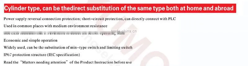 China supply M30 LJ30A3 detection LED IP67 cylinder proximity sensor inductive proximity sensor