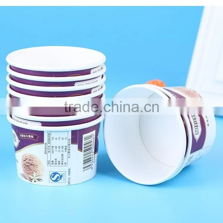 Disposable Double Single Wall Paper Frozen Yogurt Bowl Supplier