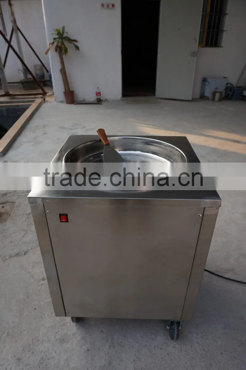 Double pans durable fry ice cream machine,fry ice cream machine price ZQR2170S
