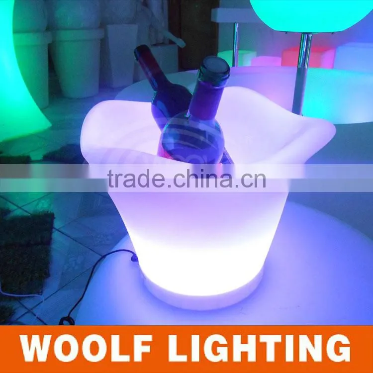 decorative plastic led bucket led ice pail led pot