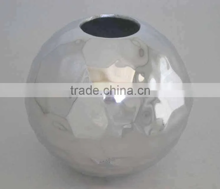 Hot sale handmade vase designs home decoration mirror finish recycled aluminum vase
