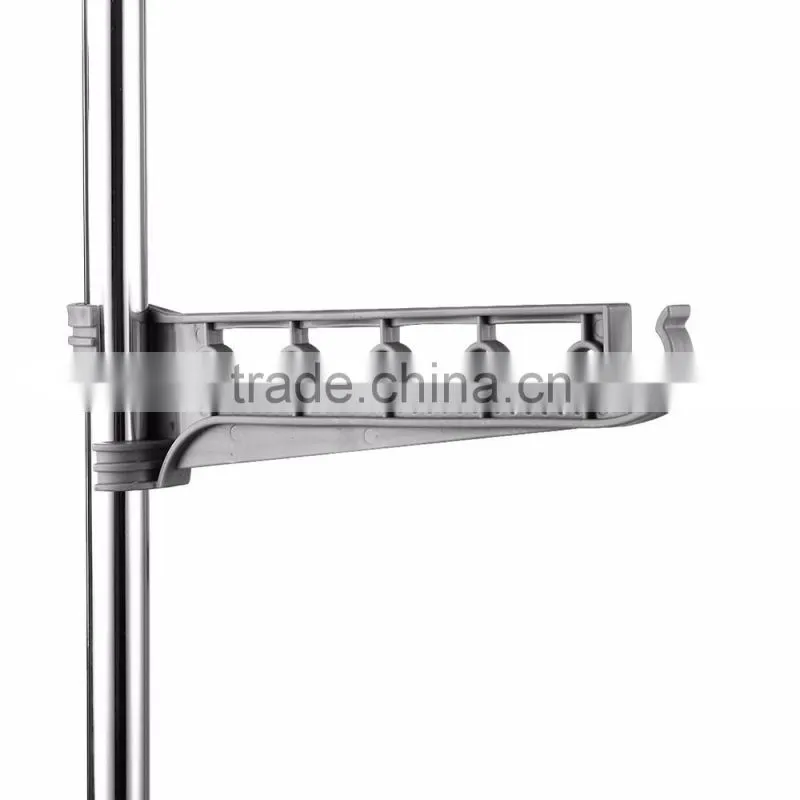 Heavy Duty Double Rail Adjustable Telescopic Rolling Clothing Garment Rack