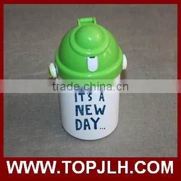 Sublimation plastic bottle for promotion,kids school water bottle with straps