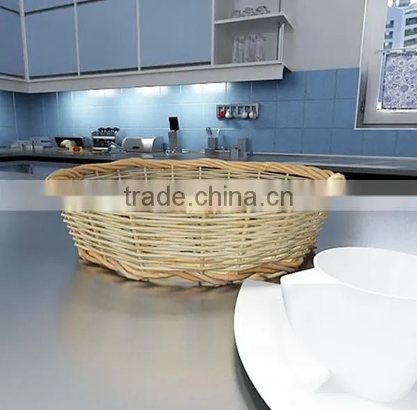 RH-YF32 wholesale round shape storage rattan small bread basket