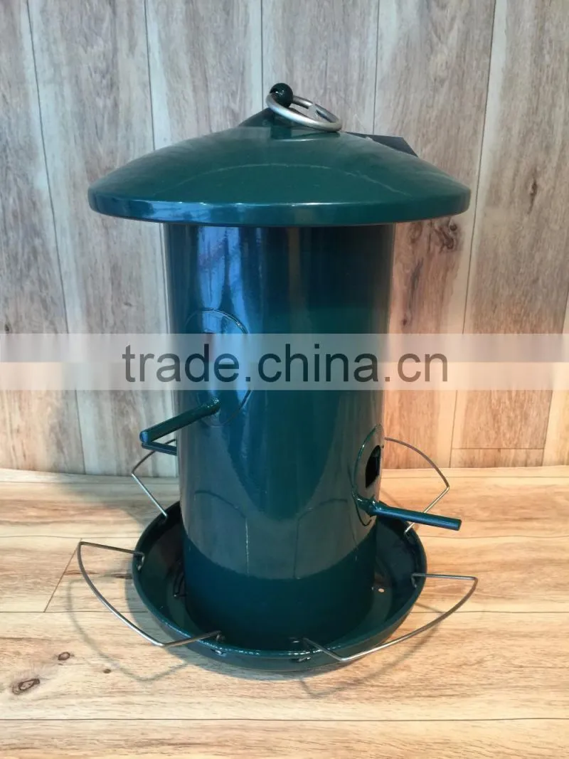 Garden squirrel proof metal bird seed feeder