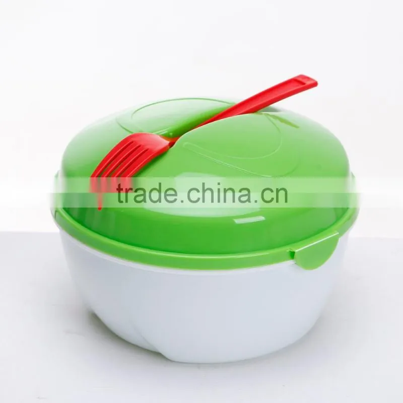 Plastic salad bowl set with lid/ BFA Free Salad Bowl Set With lid