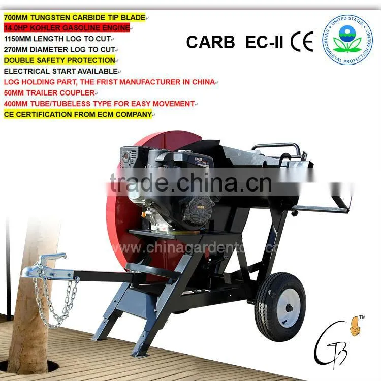 14hp kohler engine trailer hitch 700mm log saw