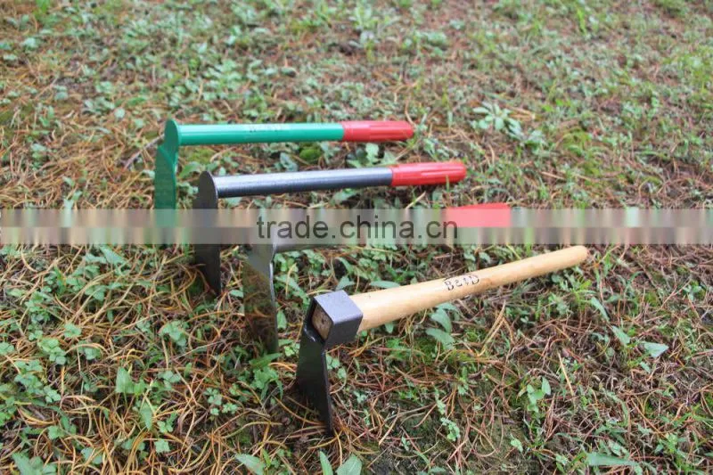 high quality wood handle garden hand rotary hoe