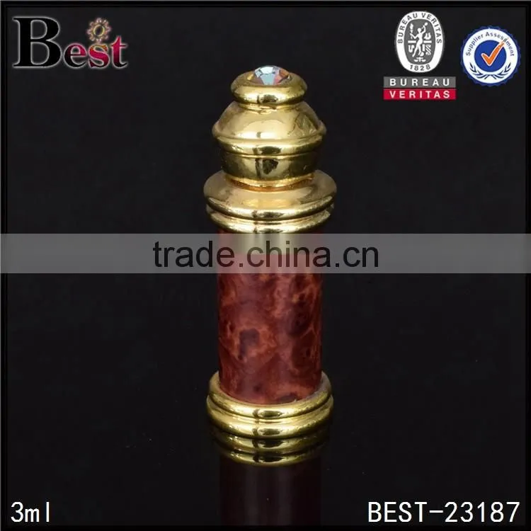 3ml glass bottle for souvenir special design luxury glass bottle for souvenir with metal shell