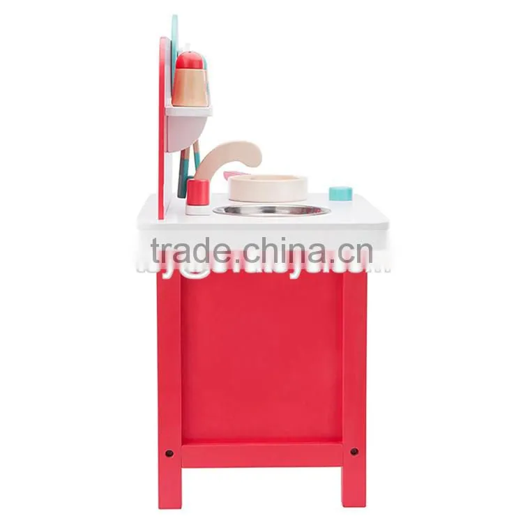 New design children play kitchen set wooden pretend play toys for kids W10C285