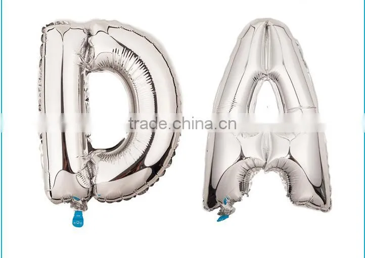 16 inch foil letter number Foil Balloons Birthday /Wedding party Decorative Foil Balloons