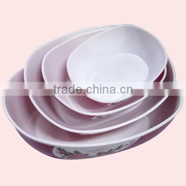 Four-piece Peony Bi-Color Candy Tray Salad Bowl