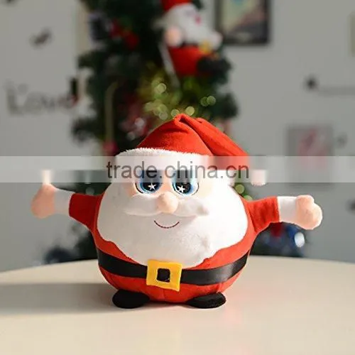 25cm Super Cute Santa Claus Light Up Stuffed Plush Toy As Children's Gifts for Christmas