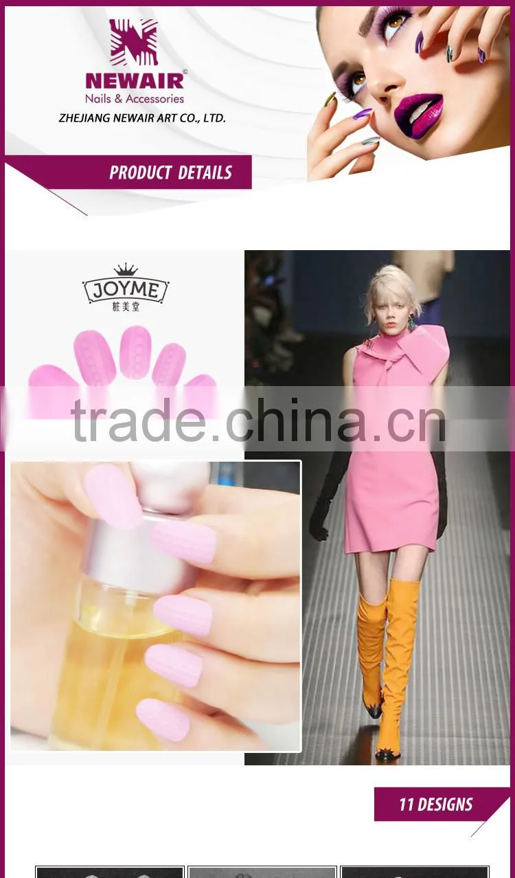 2017 new 3D fashion oval colorful artificial art nail tips