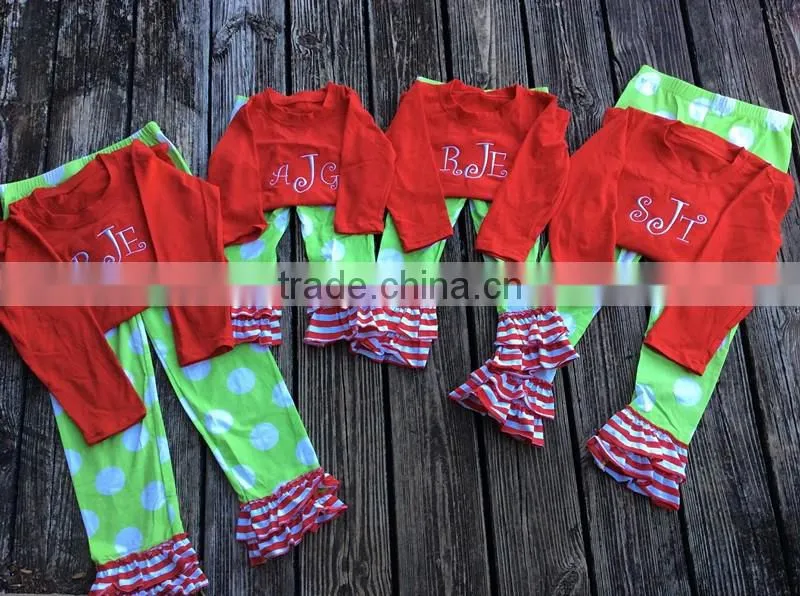 2017 Spring/Fall wholesale boutique baby outfits latest design Christmas Family Boutique Sleeping children pajamas
