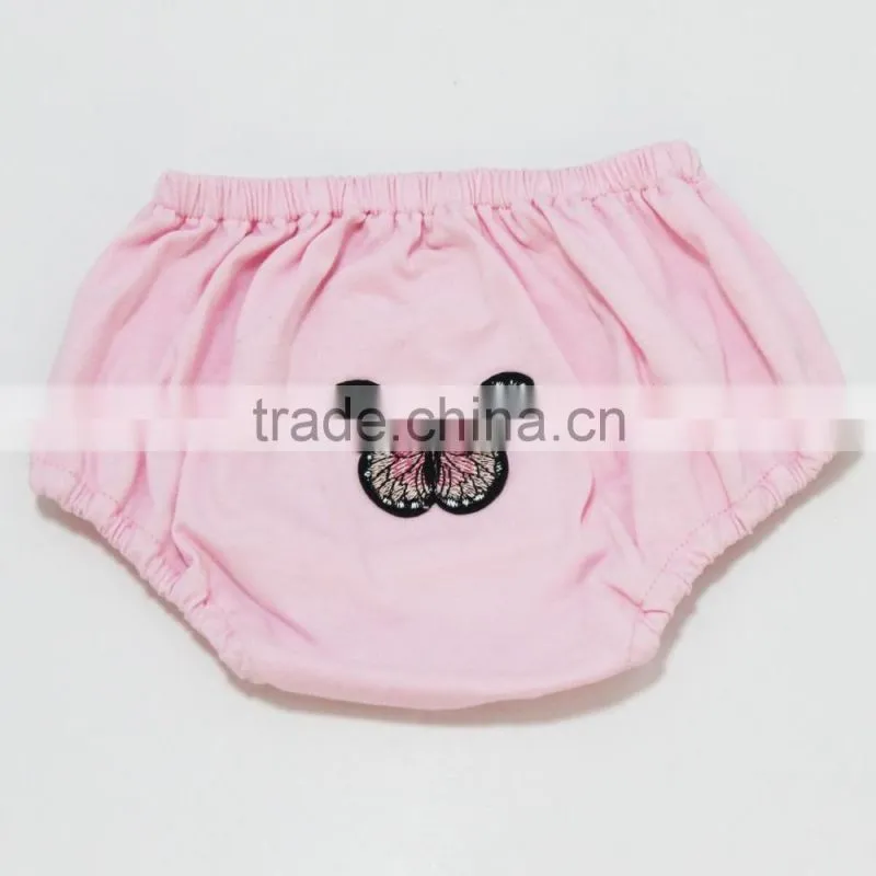 2017 New Arrival Solid Color Cute Baby Cotton Embroidery Bloomer
