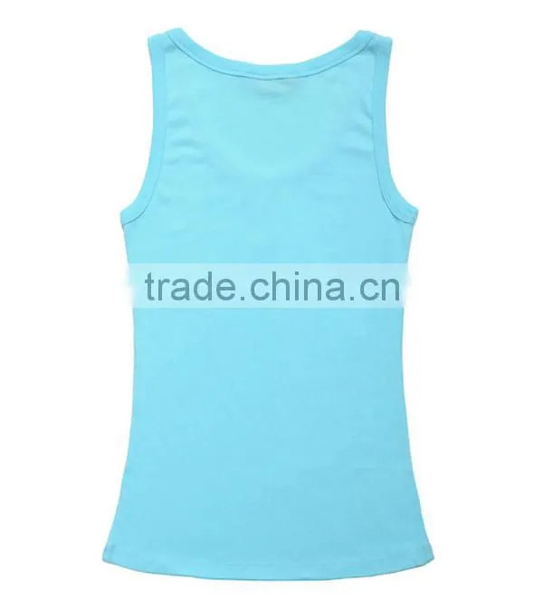 Men 100% Cotton Plain Single Undershirt Sleeveless Shirt Vest Tank Top