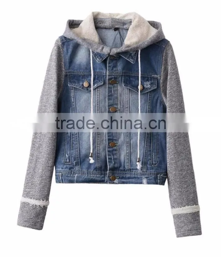 Runwaylover EY1062C Custom spring coats and jackets woman wholesale denim jackets
