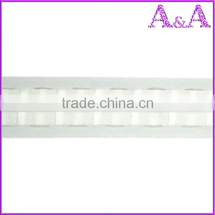 high quality silver eyelets curtain tape with rings