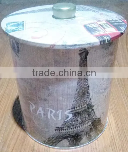 Multifunctional Novelty High Quality Customized Cylinder Tin Storage Box for Promotion