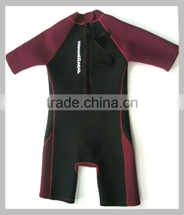 3mm Neoprene surf shorts for children ladies short sleeve suits