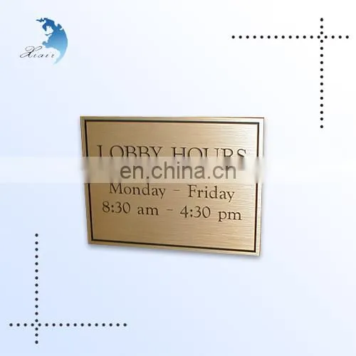 High Quality Custom Screen Printing Durable Firm Metal plate logo