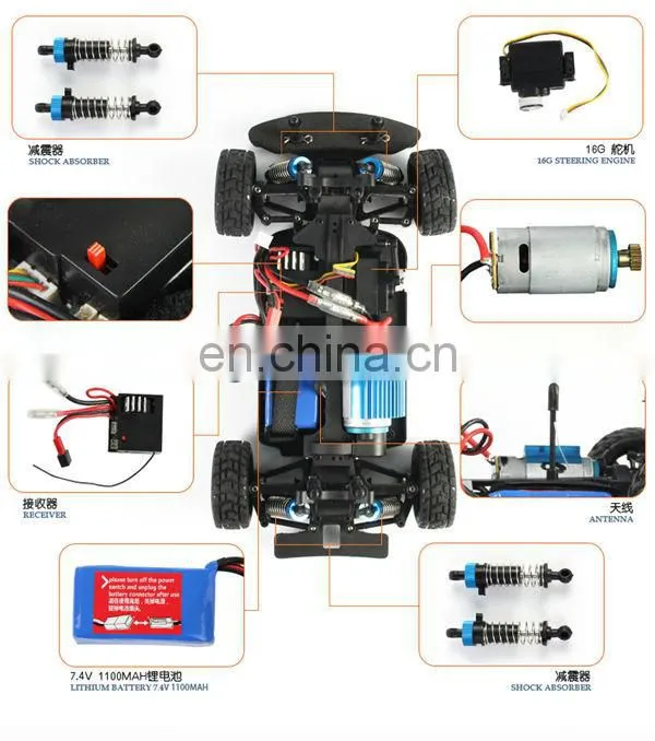 WL New model 1:18 Full-scale high-speed off-road four-wheel drive RC car
