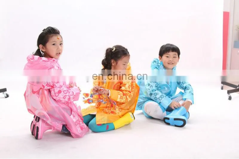 maiyu 2015 cute kids/children polyester raincoats