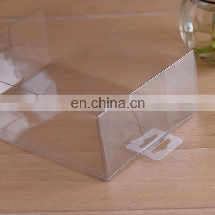 Wholesale customized PVC square transparent packing box, PET clear folding box, pvc blister box