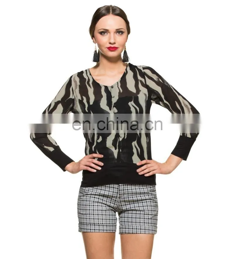 Black And White Printed Top for girls stylish black and white butterfly printed tank tops for women new style for girls