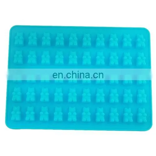 Dropshipping 2 PCS 50 Holes Small Bear Chocolate Tray Silicone Mold Cookie Mold Candy Mold
