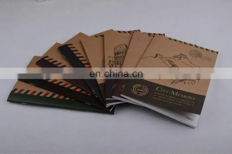 School supply customized printed kraft paper exercise book