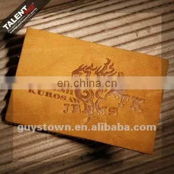 custom handbag garment embossed leather label