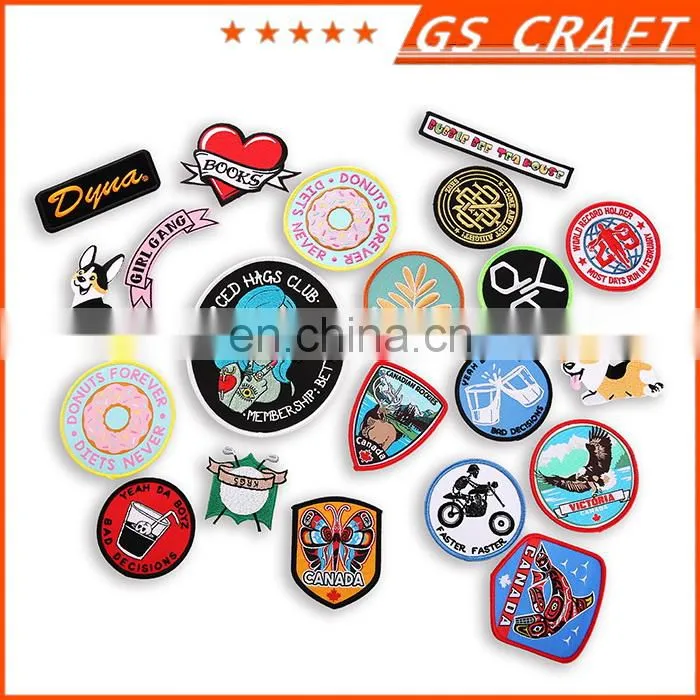 Customized heart embroidery chenille patch