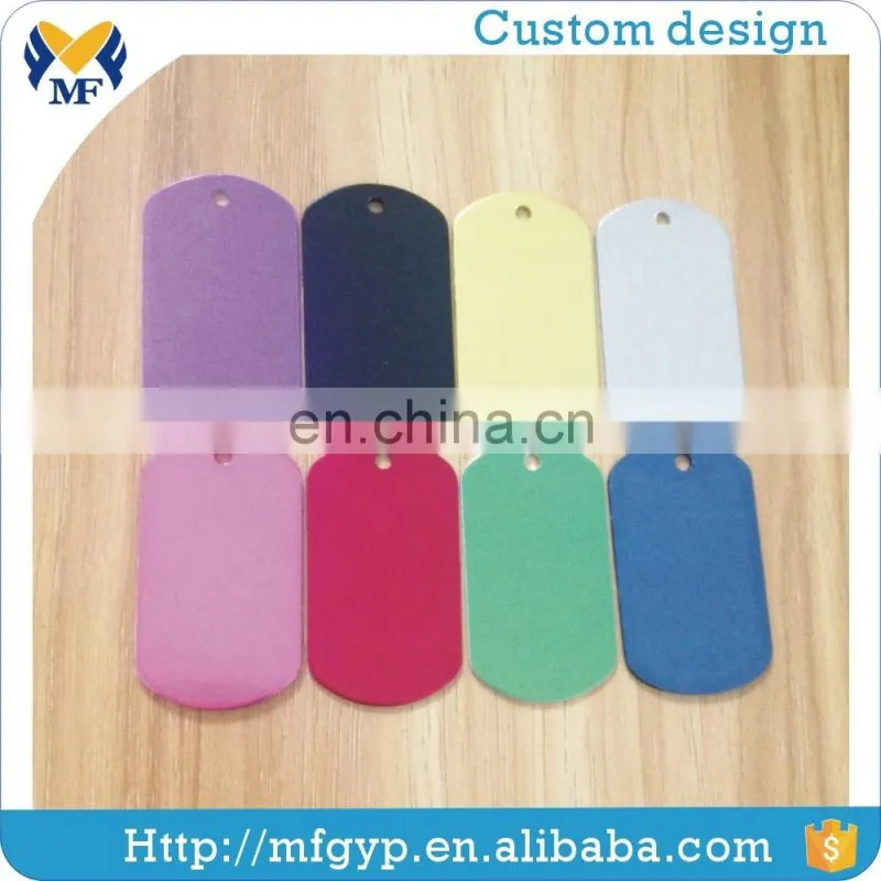 Wholesale custom anodized aluminum dog tag with laser engraving
